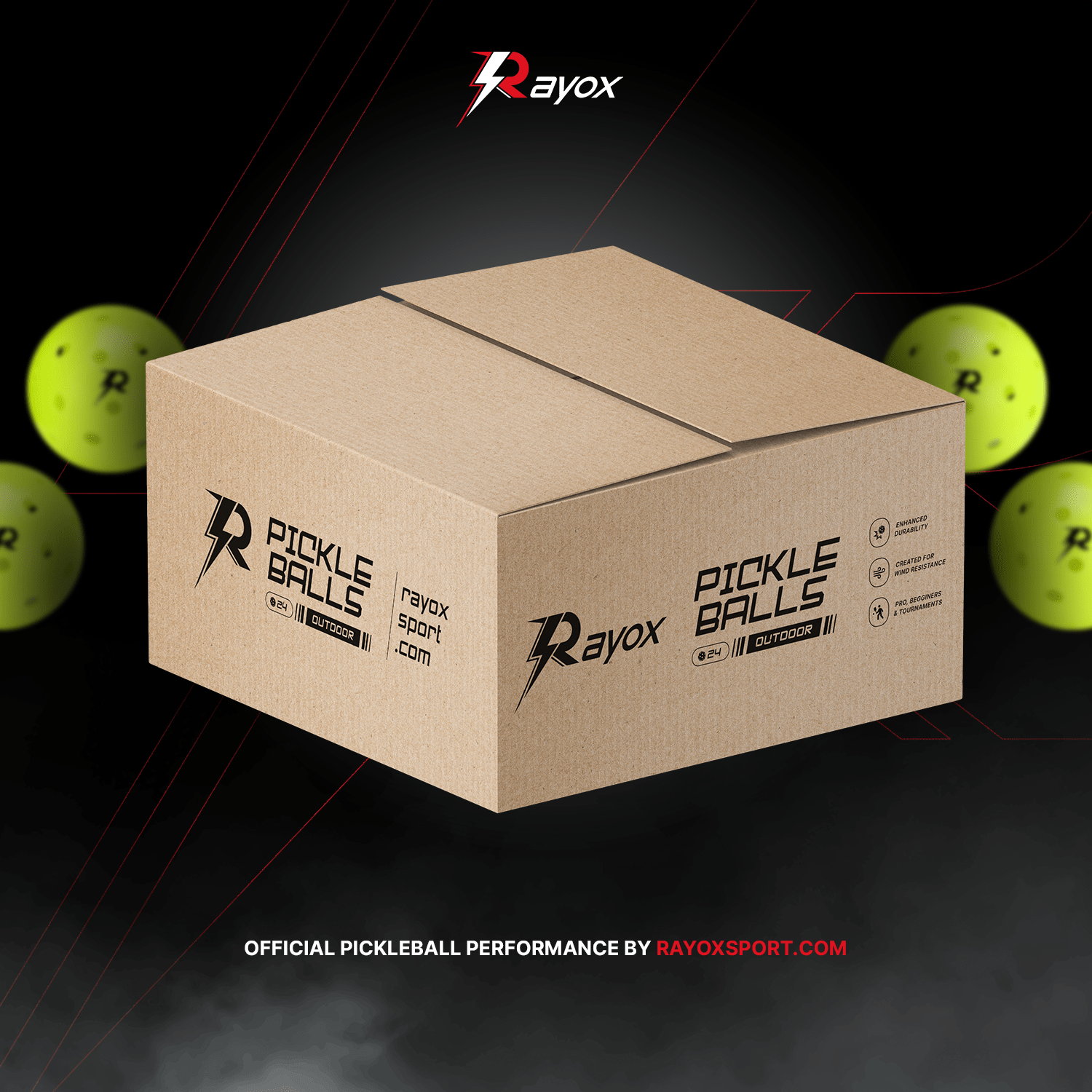 Pack 4 bolas Amarillas Rayox - Rayox